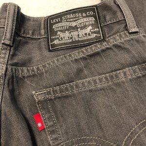 Mens Grey Levi Jeans